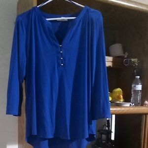 Dana Buchman Royal Blue Blouse